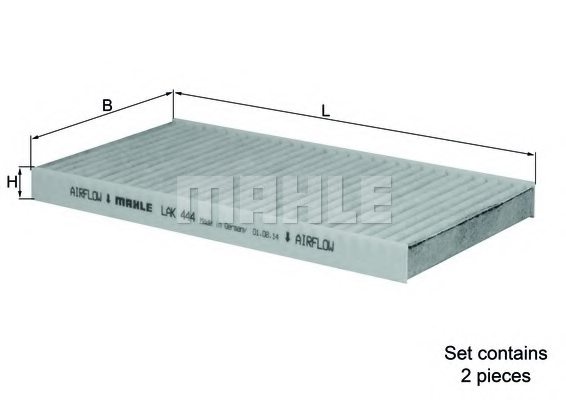MAHLE ORIGINAL LAK 444/S Filter, interior air